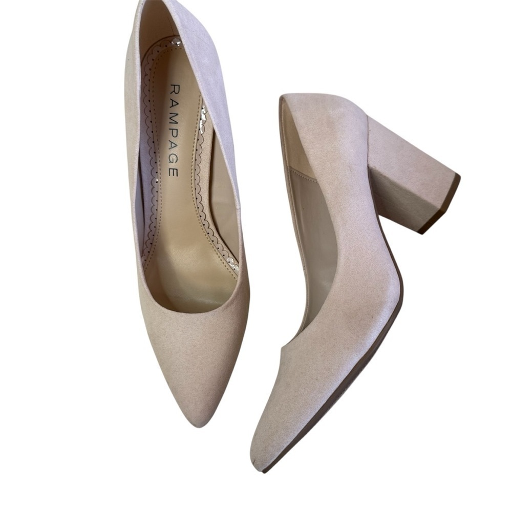Rampage Women’s Faux Suede Block Heels